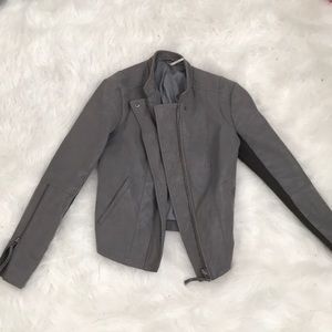 Gray suede free people jacket